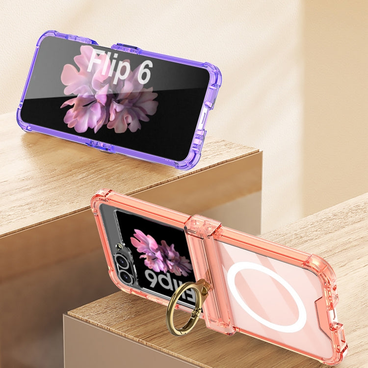 For Samsung Galaxy Z Flip6 GKK MagSafe Airbag Hinge Shockproof Phone Case with Ring Holder(Blue) - Galaxy Z Flip6 5G Cases by GKK | Online Shopping UK | buy2fix