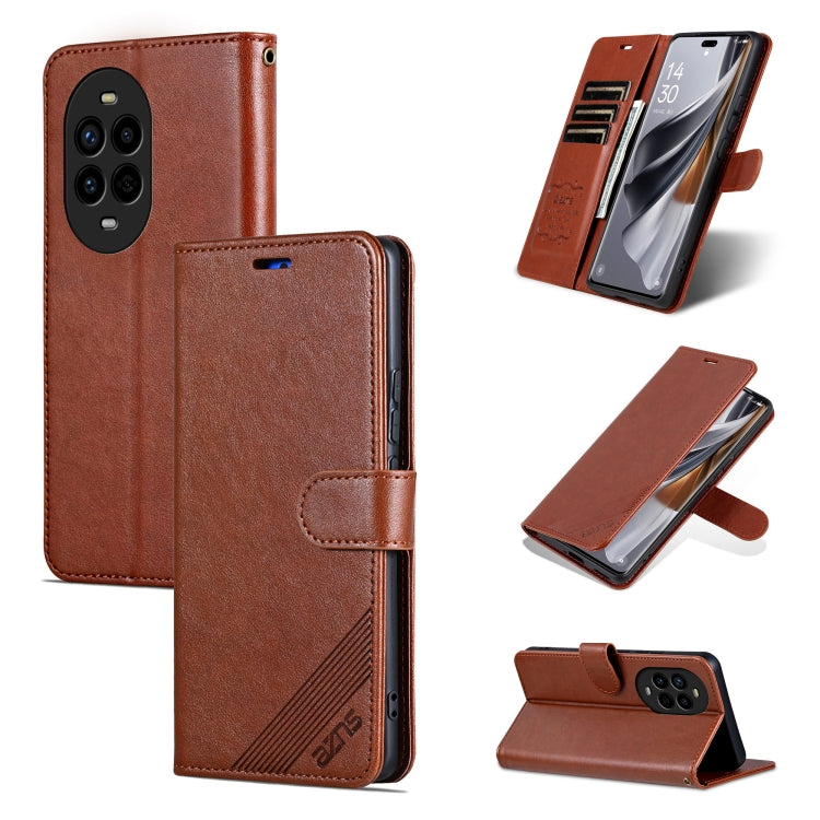 For Huawei nova13 Pro AZNS Sheepskin Texture Flip Leather Phone Case(Brown) - Huawei Cases by AZNS | Online Shopping UK | buy2fix