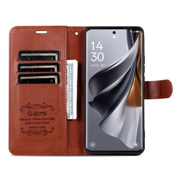 For OPPO Find X7 AZNS Sheepskin Texture Flip Leather Phone Case(Brown) - OPPO Cases by AZNS | Online Shopping UK | buy2fix