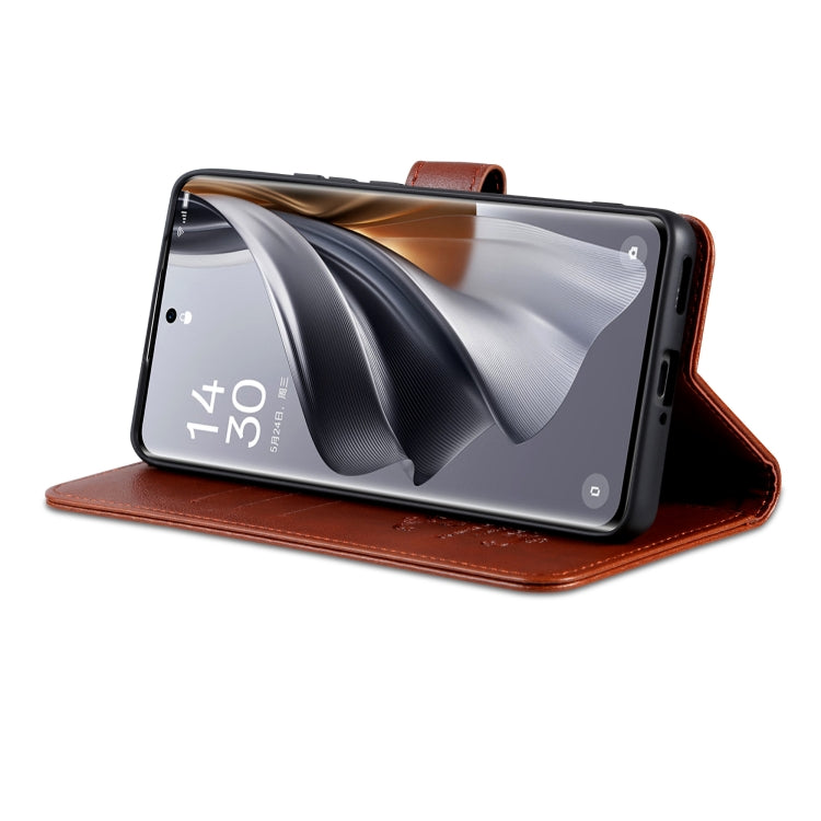 For OPPO Find X7 AZNS Sheepskin Texture Flip Leather Phone Case(Brown) - OPPO Cases by AZNS | Online Shopping UK | buy2fix