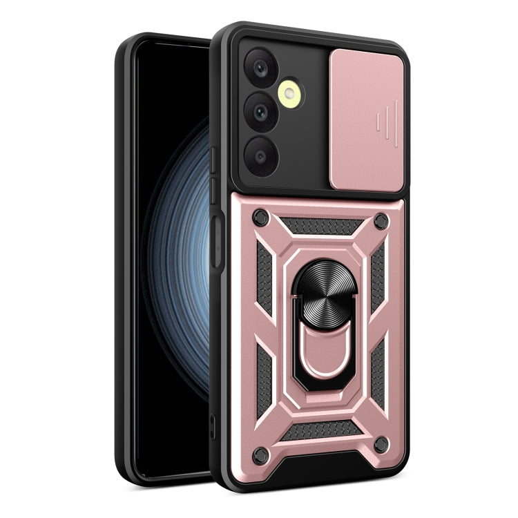 For Samsung Galaxy A25 5G Sliding Camera Cover Design TPU+PC Phone Case(Rose Gold) - Galaxy Phone Cases by buy2fix | Online Shopping UK | buy2fix