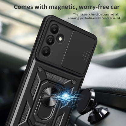 For Samsung Galaxy A15 Sliding Camera Cover Design TPU+PC Phone Case(Black) - Galaxy Phone Cases by buy2fix | Online Shopping UK | buy2fix