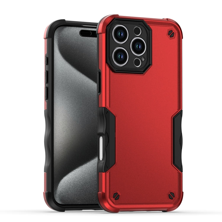 For iPhone 16 Pro Max Non-slip Shockproof Armor Phone Case(Red) - iPhone 16 Pro Max Cases by buy2fix | Online Shopping UK | buy2fix