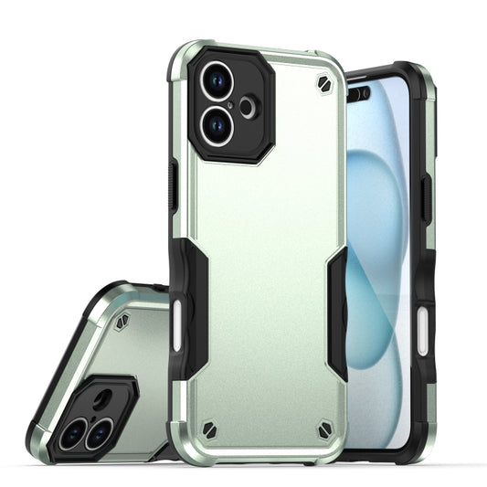 For iPhone 16 Non-slip Shockproof Armor Phone Case(Mint Green) - iPhone 16 Cases by buy2fix | Online Shopping UK | buy2fix