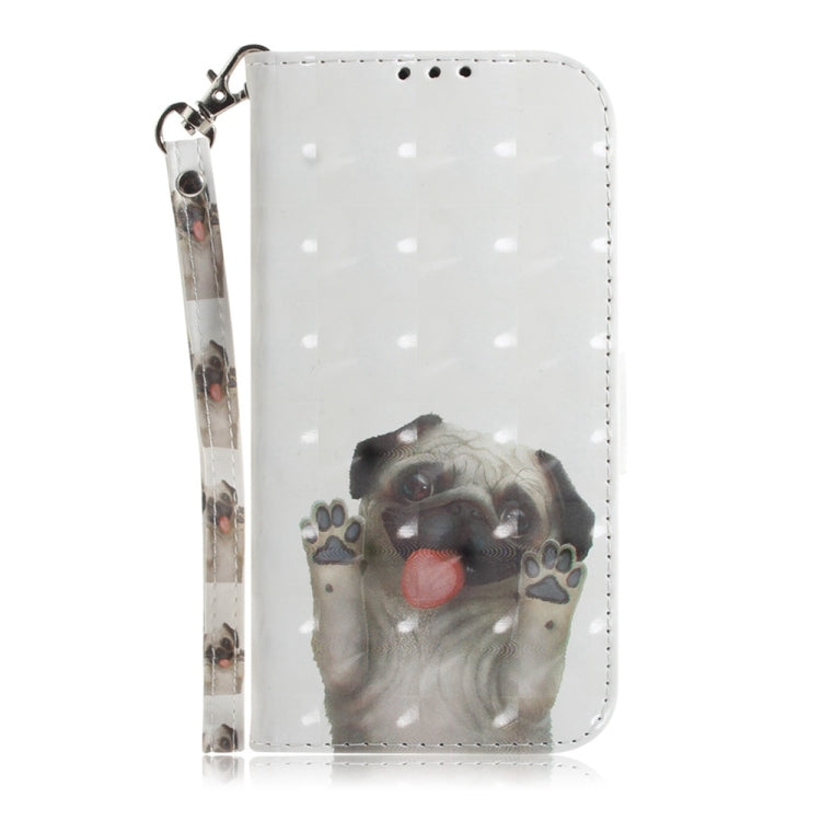 For OnePlus 13 3D Colored Horizontal Flip Leather Phone Case(Pug) - OnePlus Cases by buy2fix | Online Shopping UK | buy2fix