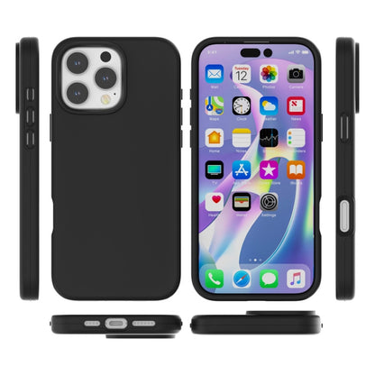 For iPhone 16 Pro Rubber Oil Surface Solid Color Phone Case(Black) - iPhone 16 Pro Cases by buy2fix | Online Shopping UK | buy2fix