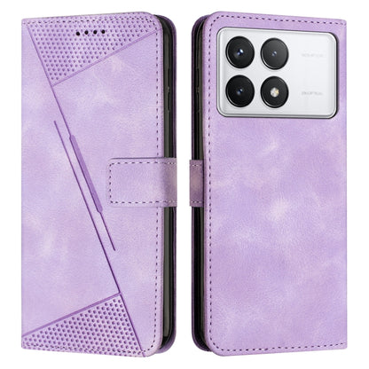 For Xiaomi Redmi K70 / K70 Pro Dream Triangle Leather Phone Case with Lanyard(Purple) - K70 Pro Cases by buy2fix | Online Shopping UK | buy2fix