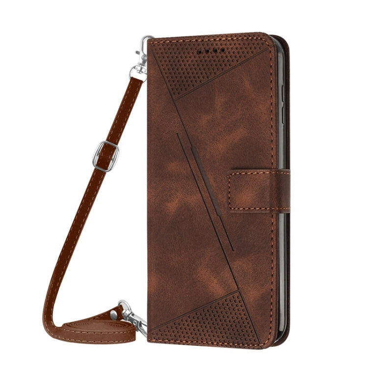 For Samsung Galaxy Note20 Ultra Dream Triangle Leather Phone Case with Long Lanyard(Brown) - Galaxy Note20 Ultra Cases by buy2fix | Online Shopping UK | buy2fix