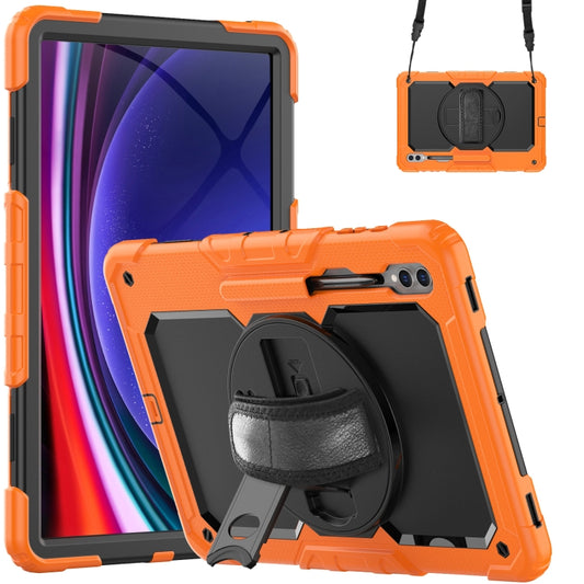 For Samsung Galaxy Tab S9 Ultra / S8 Ultra Silicone + PC Tablet Case(Orange+Black) - Galaxy Tab S9 Ultra Cases by buy2fix | Online Shopping UK | buy2fix