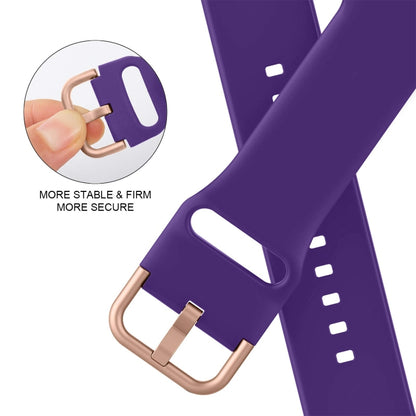 For Apple Watch Series 7 41mm Pin Buckle Silicone Watch Band(Purple) - Watch Bands by buy2fix | Online Shopping UK | buy2fix