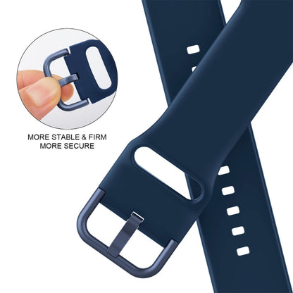 For Apple Watch Series 7 41mm Pin Buckle Silicone Watch Band(Abyss Blue) - Watch Bands by buy2fix | Online Shopping UK | buy2fix