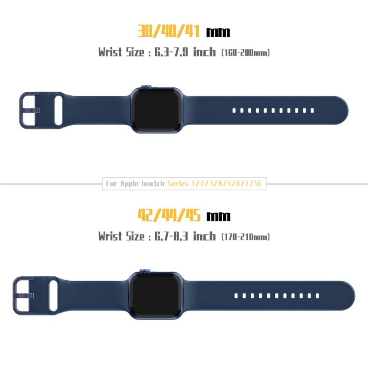 For Apple Watch Series 6 44mm Pin Buckle Silicone Watch Band(Abyss Blue) - Watch Bands by buy2fix | Online Shopping UK | buy2fix