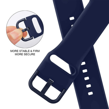 For Apple Watch 38mm Pin Buckle Silicone Watch Band(Midnight Blue) - Watch Bands by buy2fix | Online Shopping UK | buy2fix