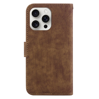 For iPhone 16 Pro Max Little Tiger Embossed Leather Phone Case(Brown) - iPhone 16 Pro Max Cases by buy2fix | Online Shopping UK | buy2fix