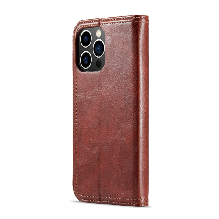 For iPhone 15 Pro Max Fierre Shann Vintage Bark Texture Wallet Leather Phone Case(Brown) - iPhone 15 Pro Max Cases by FIERRE SHANN | Online Shopping UK | buy2fix