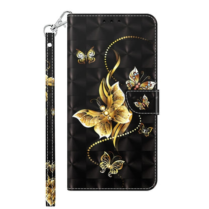 For Samsung Galaxy A35 5G 3D Painted Leather Phone Case(Golden Swallow Butterfly) - Galaxy Phone Cases by buy2fix | Online Shopping UK | buy2fix