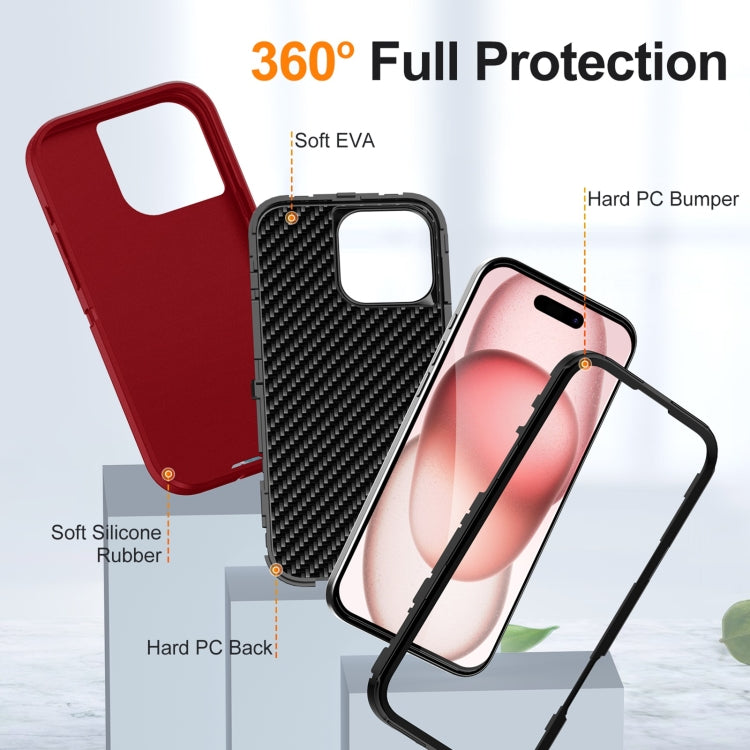 For iPhone 16 Pro Life Waterproof Rugged Phone Case(Red + Black) - iPhone 16 Pro Cases by buy2fix | Online Shopping UK | buy2fix