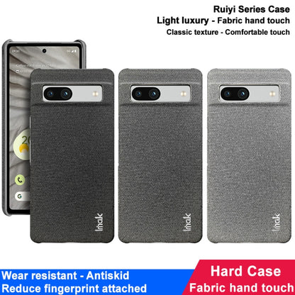 For Google Pixel 8 imak Ruiyi Series Cloth Texture PU + PC Phone Case(Dark Grey) - Google Cases by imak | Online Shopping UK | buy2fix