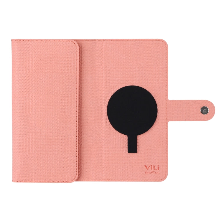 For iPhone 14 ViLi GHB Series MagSafe Magnetic Zipper Leather Phone Case(Pink) - iPhone 14 Cases by ViLi | Online Shopping UK | buy2fix