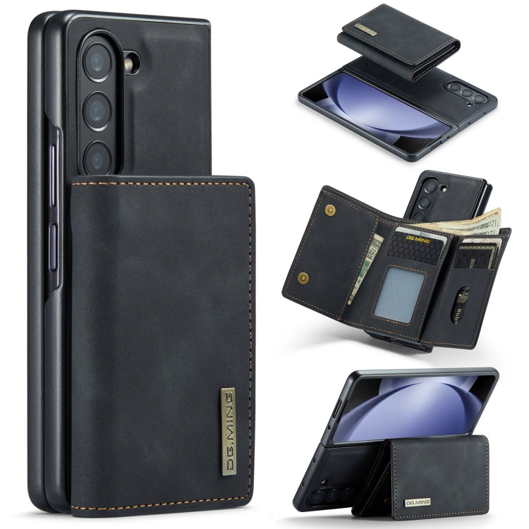 For Samsung Galaxy Z Fold5 DG.MING M1 Series 3-Fold Multi Card Wallet + Magnetic Phone Case(Black) - Galaxy Z Fold5 Cases by DG.MING | Online Shopping UK | buy2fix