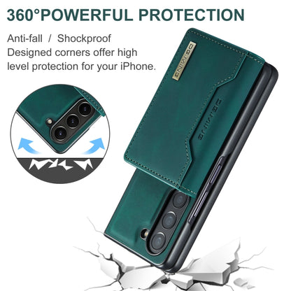 For Samsung Galaxy Z Fold6 DG.MING M2 Series 3-Fold Multi Card Bag + Magnetic Phone Case(Green) - Galaxy Z Fold6 5G Cases by DG.MING | Online Shopping UK | buy2fix