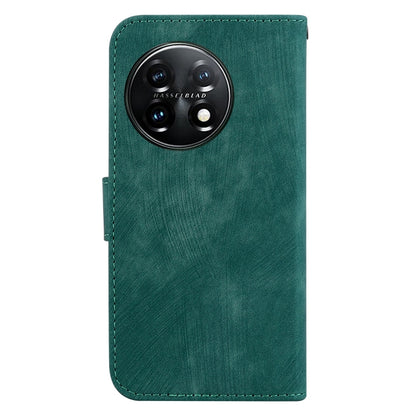 For OnePlus 11 Little Tiger Embossed Leather Phone Case(Green) - OnePlus Cases by buy2fix | Online Shopping UK | buy2fix