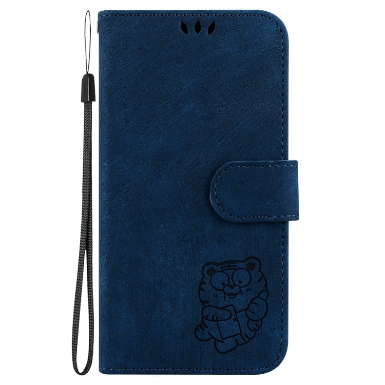 For OnePlus 11 Little Tiger Embossed Leather Phone Case(Dark Blue) - OnePlus Cases by buy2fix | Online Shopping UK | buy2fix