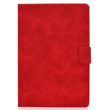 For iPad Pro 11 2024 Cowhide Texture Leather Smart Tablet Case(Red) - iPad Pro 11 2024 Cases by buy2fix | Online Shopping UK | buy2fix