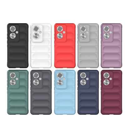 For OPPO Reno11 F 5G Global Magic Shield TPU + Flannel Phone Case(Dark Grey) - Reno11 F Cases by buy2fix | Online Shopping UK | buy2fix