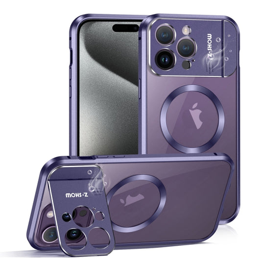 For iPhone 15 Pro Aromatherapy Holder Single-sided MagSafe Magnetic Phone Case(Purple) - iPhone 15 Pro Cases by buy2fix | Online Shopping UK | buy2fix