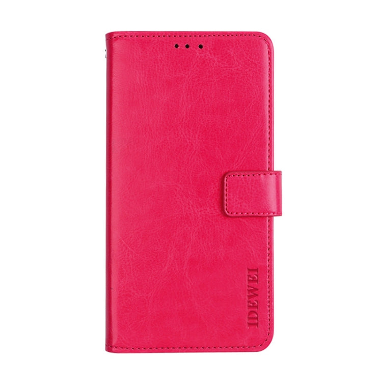 For Blackview A80 idewei Crazy Horse Texture Horizontal Flip Leather Case with Holder & Card Slots & Wallet(Rose Red) - More Brand by idewei | Online Shopping UK | buy2fix