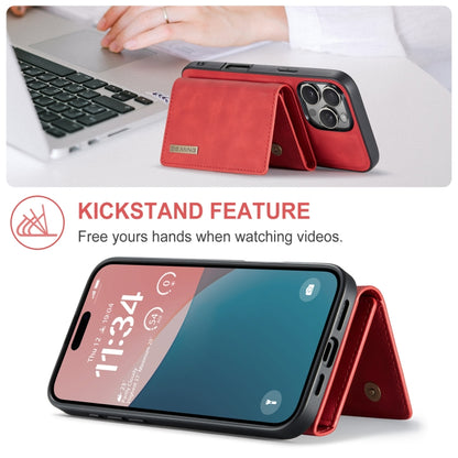 For iPhone 16 Pro Max DG.MING M1 Series 3-Fold Multi Card Wallet Leather Phone Case(Red) - iPhone 16 Pro Max Cases by DG.MING | Online Shopping UK | buy2fix