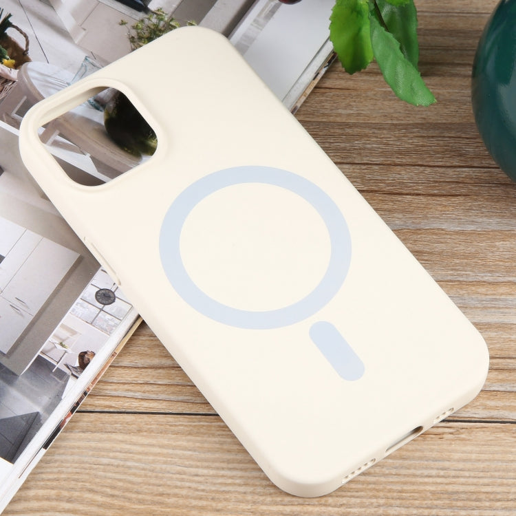For iPhone 15 MagSafe Liquid Silicone Phone Case(White) - iPhone 15 Cases by buy2fix | Online Shopping UK | buy2fix