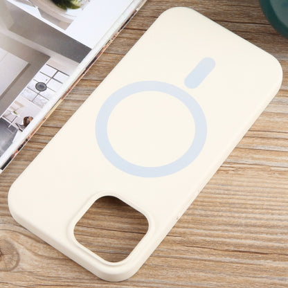 For iPhone 15 MagSafe Liquid Silicone Phone Case(White) - iPhone 15 Cases by buy2fix | Online Shopping UK | buy2fix