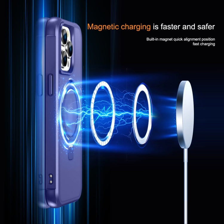 For iPhone 15 Pro MagSafe Magnetic Holder Phone Case(Klein Blue) - iPhone 15 Pro Cases by buy2fix | Online Shopping UK | buy2fix