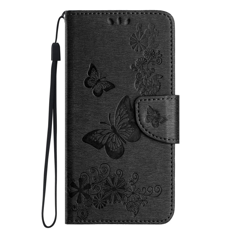 For iPhone 16 Pro Butterfly Embossed Flip Leather Phone Case(Black) - iPhone 16 Pro Cases by buy2fix | Online Shopping UK | buy2fix