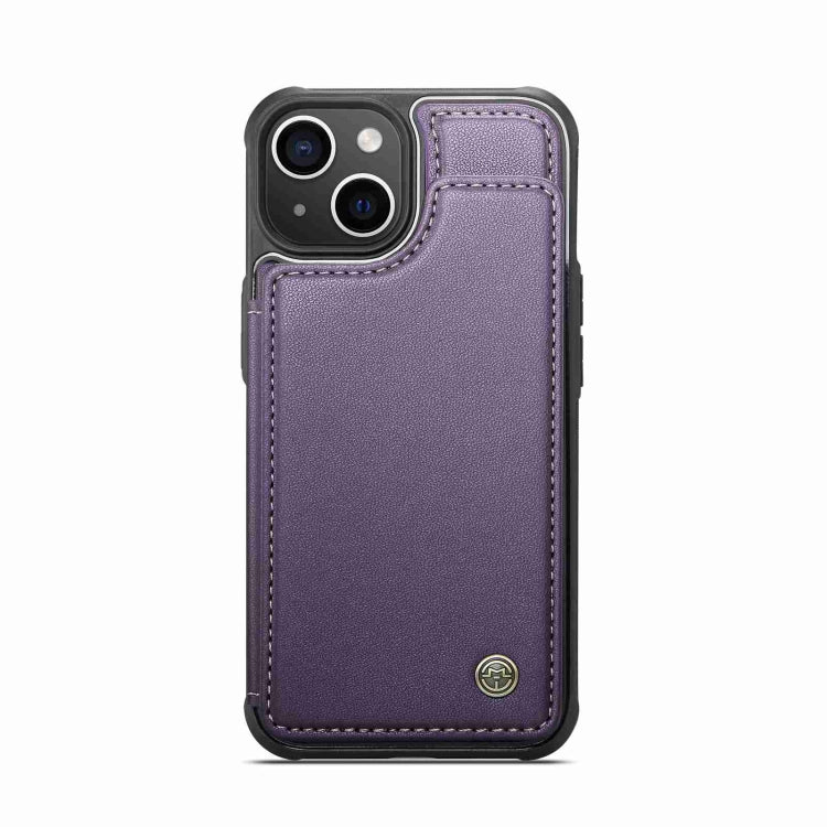 For iPhone 15 CaseMe C22 Card Slots Holder RFID Anti-theft Phone Case(Purple) - iPhone 15 Pro Cases by CaseMe | Online Shopping UK | buy2fix