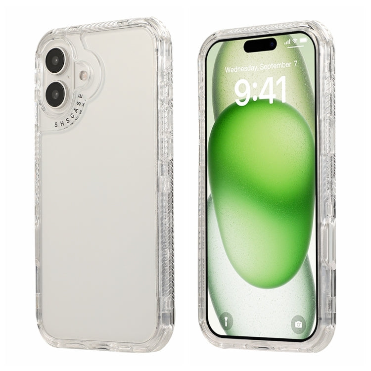 For iPhone 16 Plus Dreamland 3 in 1 Clear Color Transparent Frame PC + TPU Phone Case(White) - iPhone 16 Plus Cases by buy2fix | Online Shopping UK | buy2fix