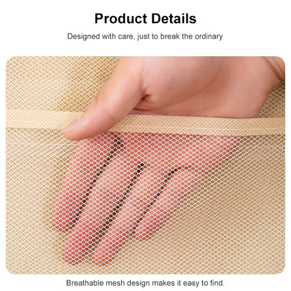 12+24 Grids Underwear Storage Bag Non-woven Double-sided Hanging Storage Bag(Beige) - Storage Bags by buy2fix | Online Shopping UK | buy2fix