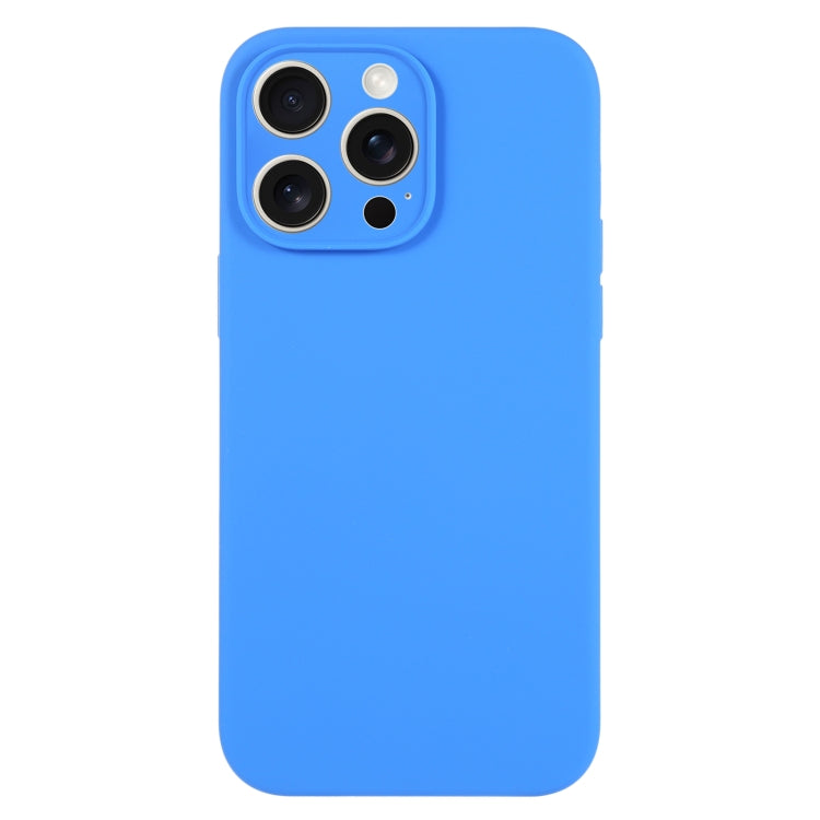 For iPhone 15 Pro Pure Color Liquid Silicone Fine Pore Phone Case(Lake Blue) - iPhone 15 Pro Cases by buy2fix | Online Shopping UK | buy2fix