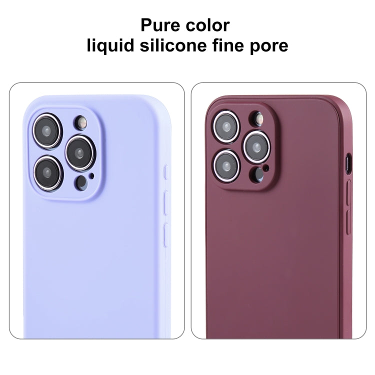 For iPhone 16 Pure Color Liquid Silicone Fine Pore Phone Case(Lilac Purple) - iPhone 16 Cases by buy2fix | Online Shopping UK | buy2fix