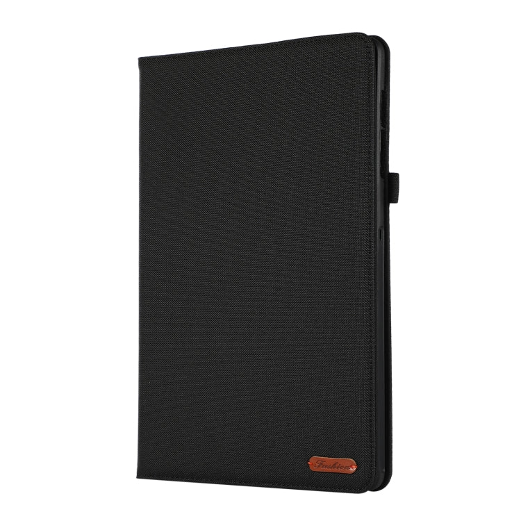 For Samsung Galaxy Tab S9 Horizontal Flip TPU + Fabric PU Leather Tablet Case(Black) - Galaxy Tab S9 Cases by buy2fix | Online Shopping UK | buy2fix