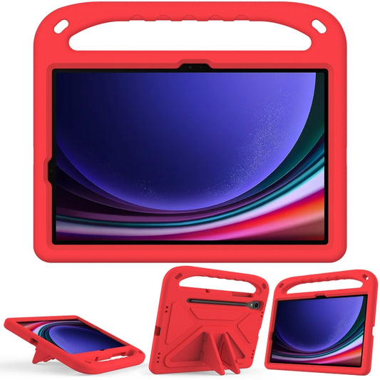 For Samsung Galaxy Tab S9 Handle EVA Shockproof Tablet Case with Holder(Red) - Galaxy Tab S9 Cases by buy2fix | Online Shopping UK | buy2fix