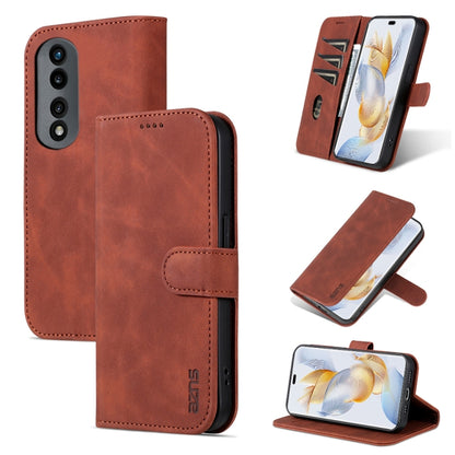 For Honor 90 Pro AZNS Skin Feel Calf Texture Flip Leather Phone Case(Brown) - Honor Cases by AZNS | Online Shopping UK | buy2fix