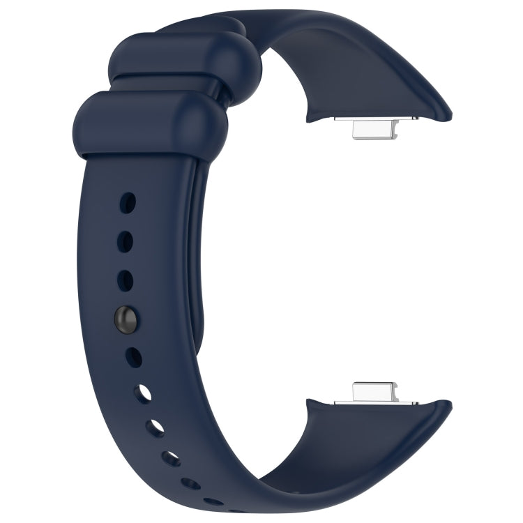 For Xiaomi Mi Band 8 Pro Solid Color Black Buckle Silicone Watch Band(Midnight Blue) - Watch Bands by buy2fix | Online Shopping UK | buy2fix