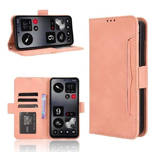 For Nothing CMF Phone 1 Skin Feel Calf Texture Card Slots Leather Phone Case(Pink) - More Brand by buy2fix | Online Shopping UK | buy2fix