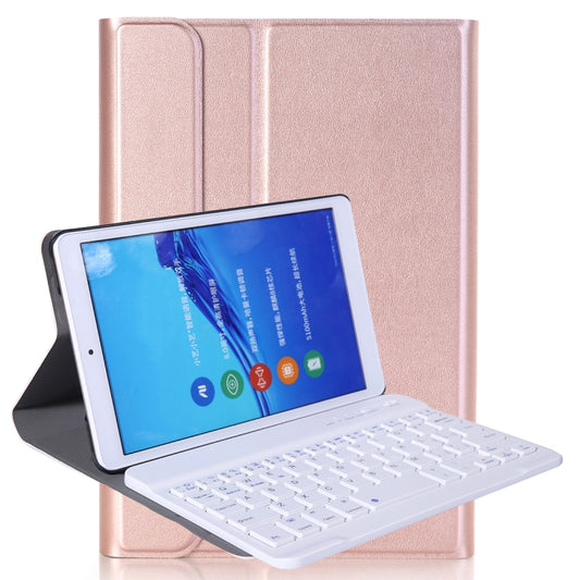 A0T8 For Huawei MatePad T8 8 inch ABS Ultra-thin Detachable Bluetooth Keyboard Voltage PU Leather Tablet Case with Bracket(Rose Gold) - Huawei Keyboard by buy2fix | Online Shopping UK | buy2fix