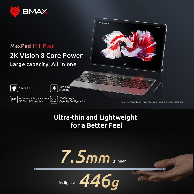 BMAX MaxPad i11 Plus, 8GB+256GB , 10.4 inch Android 13 OS Unisoc T606 Octa Core Support Dual SIM 4G Network(EU Plug) - Other by BMAX | Online Shopping UK | buy2fix