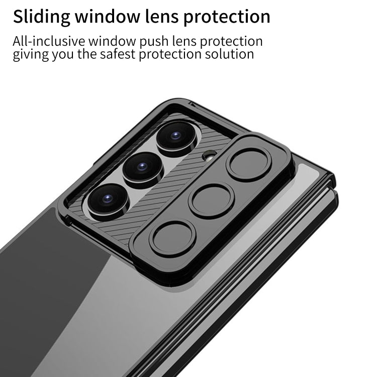 For Samsung Galaxy Z Fold5 GKK Integrated Push Lens Window PC Phone Case(Black) - Galaxy Z Fold5 Cases by GKK | Online Shopping UK | buy2fix