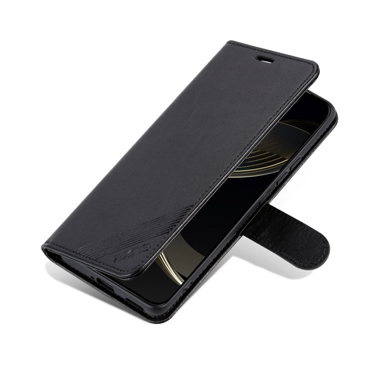 For OnePlus Nord CE4 Lite 5G AZNS Sheepskin Texture Flip Leather Phone Case(Black) - OnePlus Cases by AZNS | Online Shopping UK | buy2fix